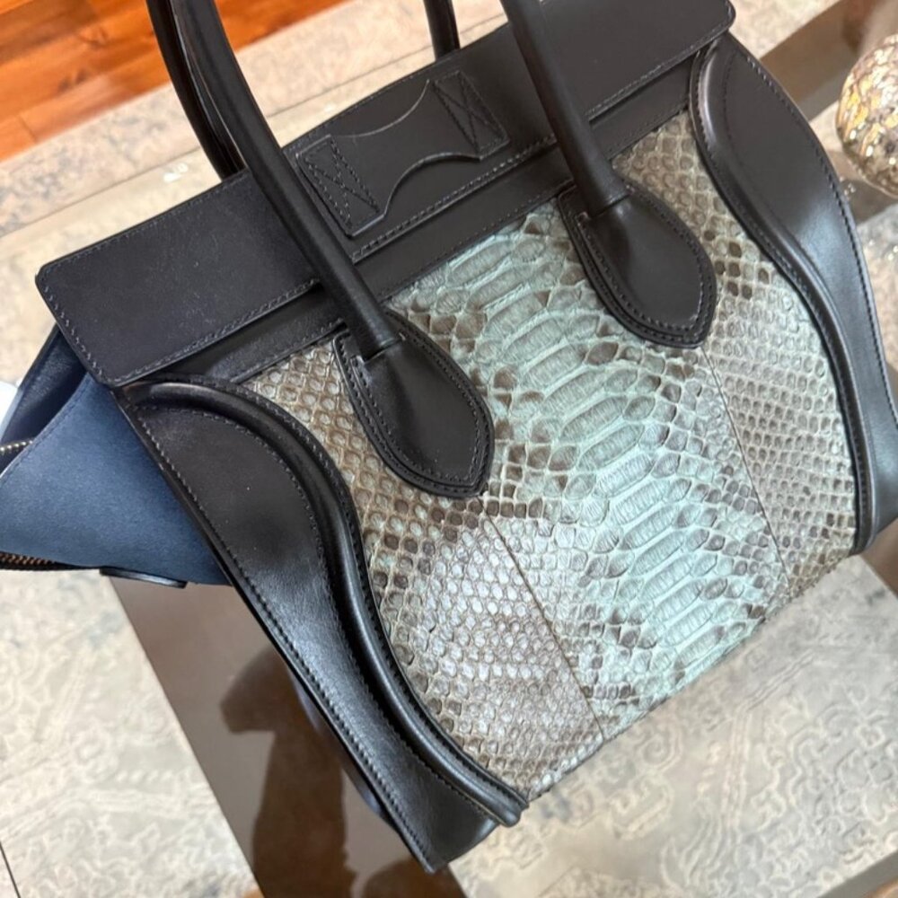 Celine Phyton Suede Large Tote Bag - Picture 6 of 7